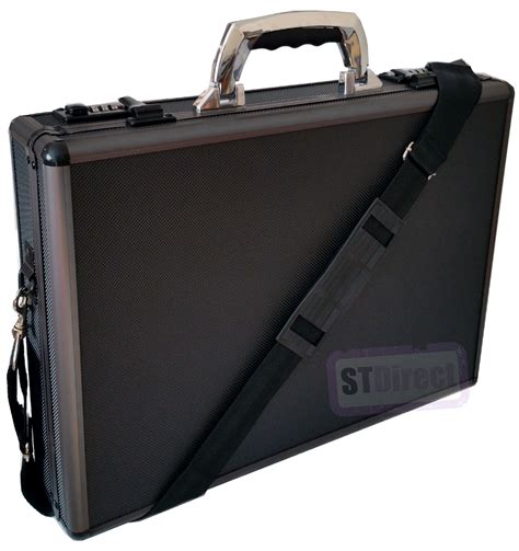 attache case with shoulder strap.